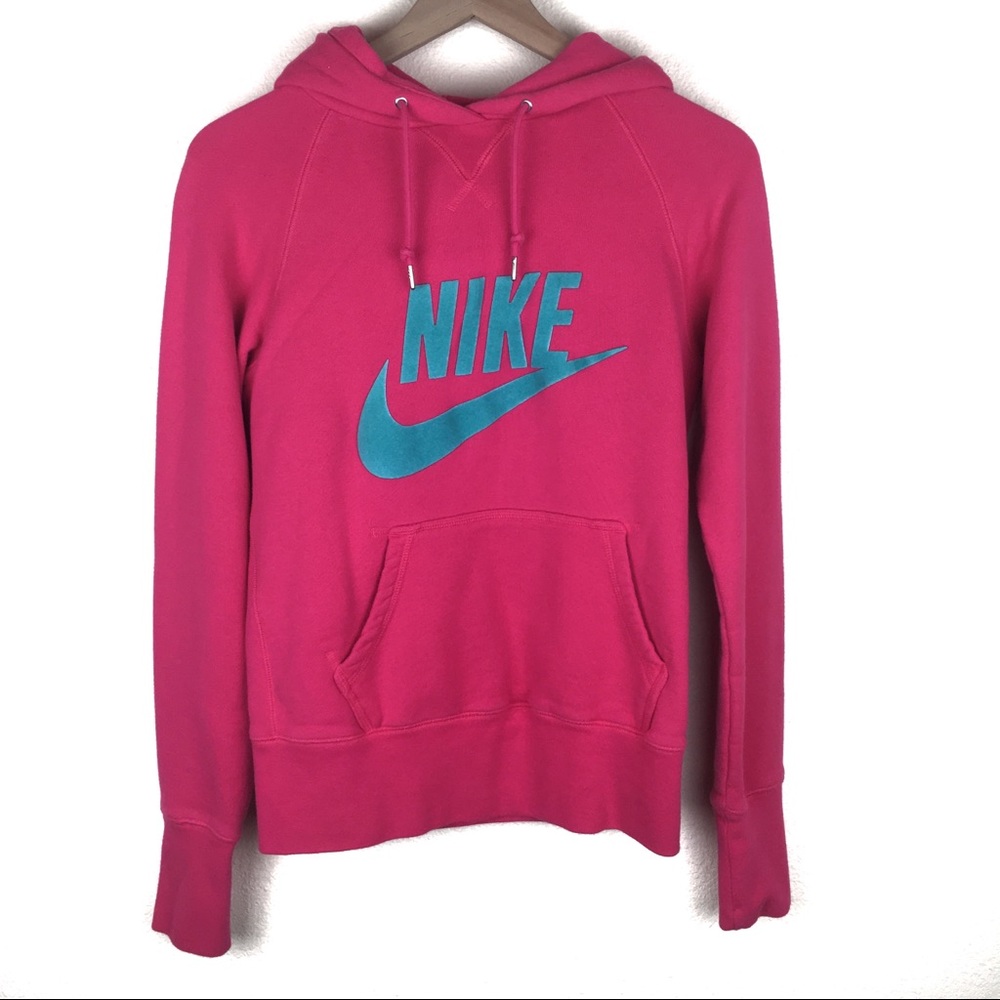 Nike Pink Hoodie With Velvet logo